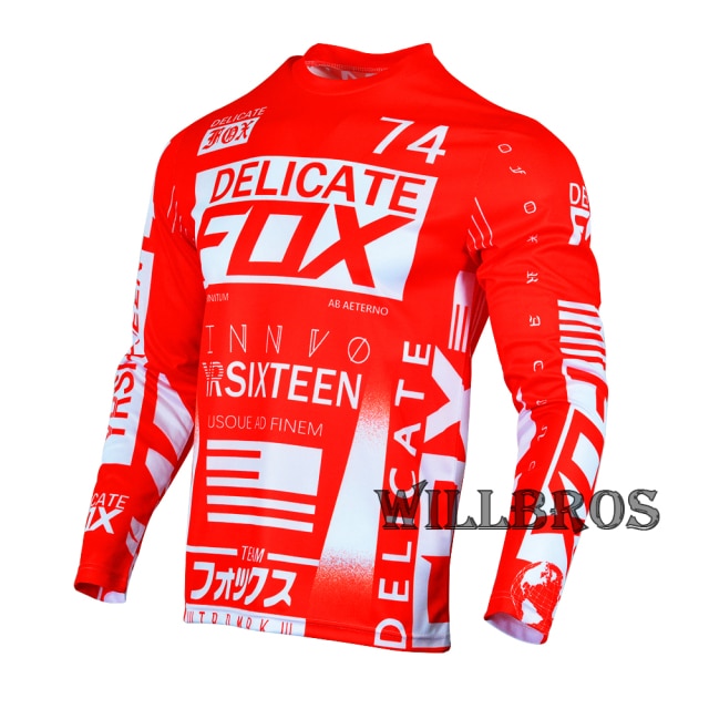 2021 Delicate Fox Revn Blue Steel Jersey Motocross MX MTB DH Mountain  Downhill Dirt Bike Off Road ATV Shirt for Men