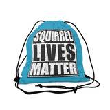 Squirrel Lives Matter Outdoor Drawstring Bag (Turqouise)