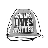 Squirrel Lives Matter Outdoor Drawstring Bag (Grey)