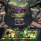 Dirty Camo Mesh Net Hat (Black on Pink)